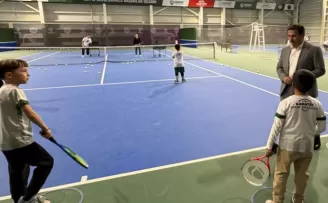 Konya’da Başkan Kılca Tenis Kortu’nda sporseverlerle buluştu