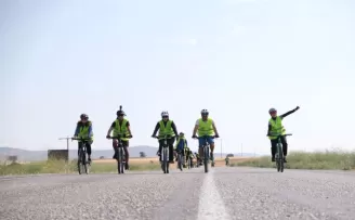 Konya’da tarihi rotada pedallar tarih ve doğa için döndü
