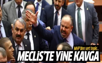 Mecliste yine kavga çıktı! MHP'den sert tepki