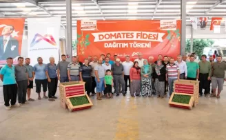 Mersin’de üreticiye domates fidesi desteği