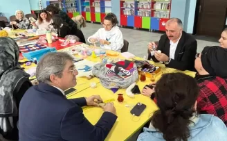Mudanya’da öğretmenler geleneksel keçe sanatıyla buluştu