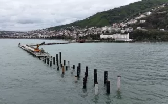 Ordu Atatürk Rıhtımı’nda çalışmalar adım adım ilerliyor