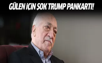 Pensilvanya'da Gülen için şok Trump pankartı!