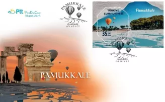 PTT’den ’Pamukkale’ye özel pul ve ilkgün zarfı