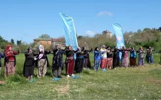 Şalvarlı sporla sağlıklı yaşama renkli farkındalık