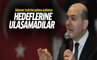 Soylu: Tedbirler sayesinde patlayan araç hedefe ulaşamadı