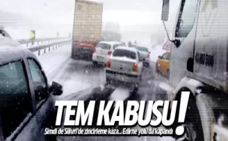 TEM'de yeni kaza: Edirne yolu da kapandı