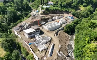 Trabzon Düzköy İleri Biyolojik Arıtma Tesisi’nin yapımı sürüyor