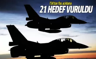 TSK Cerablus'ta teröristlere ait 21 hedefi Fırtına obüsleriyle vurdu