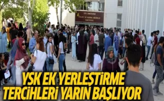YKS Ek Yerleştirme Tercihleri Yarın Başlıyor