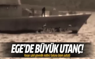 Yunan sahil güvenlik mülteci botunu böyle patlattı