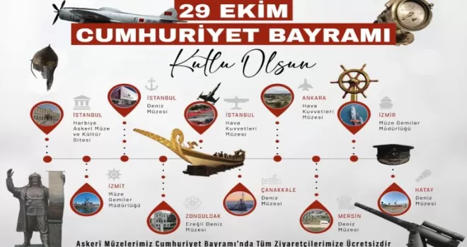 29 Ekim’de askeri müzeler ücretsiz