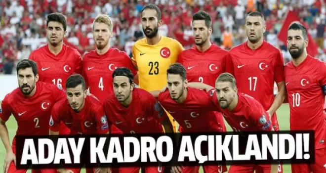 A Milli Futbol Takımı'nın aday kadrosu açıklandı