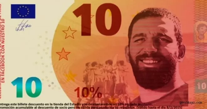 A.Madrid'den Arda Turan'lı banknot