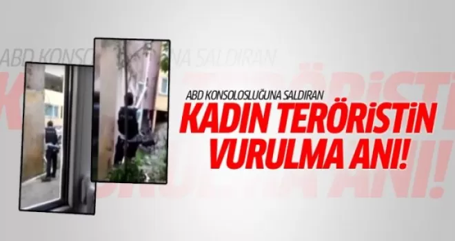 ABD Konsolosluğuna saldıran teröristin vurulma anı