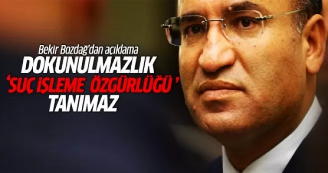 Adalet Bakanı Bozdağ'dan dokunulmazlık açıklaması