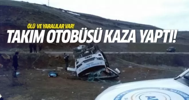 Adıyamanspor'un  otobüsü kaza yaptı!