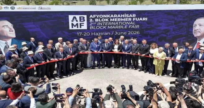 Afyonkarahisar Blok Mermer Fuarı kapılarını açtı... 183 yabancı alıcı Türkiye’de