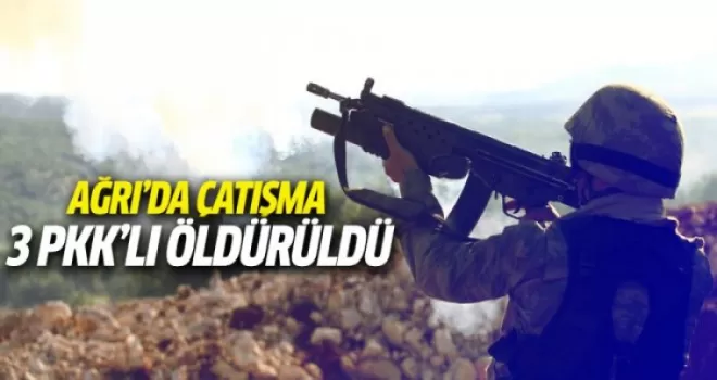 Ağrı'da çıkan çatışmada 3 PKK'lı öldürüldü