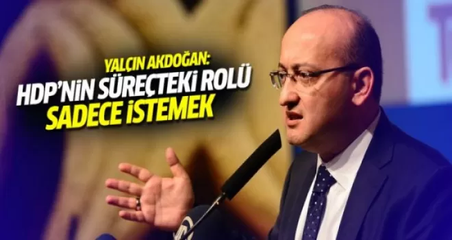 Akdoğan'dan HDP açıklaması