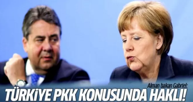 Alman bakan Gabriel: Türkiye, PKK konusunda haklı!