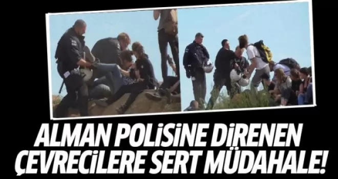 Alman Polisine Direnen Çevrecilere Sert Müdahale