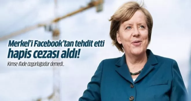 Almanya'da Merkel'i Facebook'tan tehdide hapis cezası!