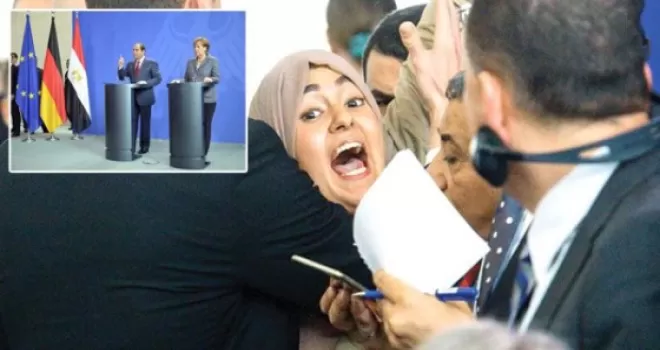 Almanya'daki Sisi Protestosu Dünya Basınında