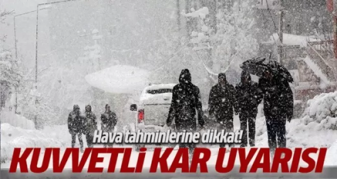 Anadolu'da kuvvetli kar yağışı uyarısı