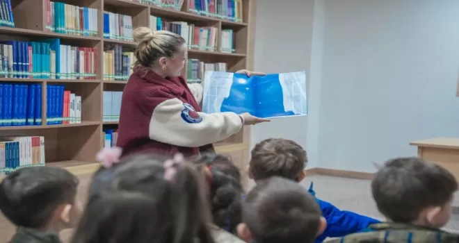 Ankara Keçiören’de minik öğrenciler kütüphane atmosferini yaşadı