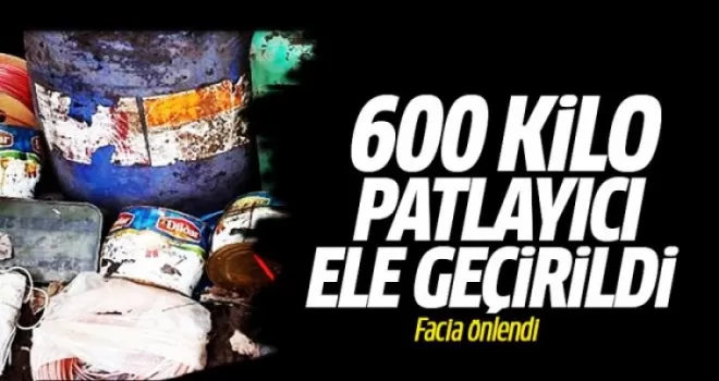 Arazide gömülü 600 kilo el yapımı patlayıcı ele geçirildi