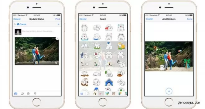 Artık Facebook’ta fotoğraflara da çıkartma eklenebiliyor