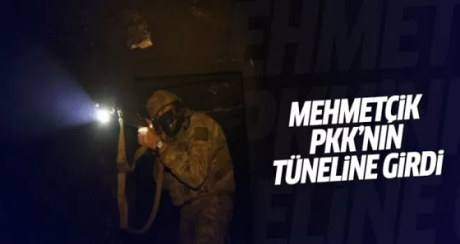 Askerler PKK'nın tüneline girdi