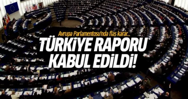 Avrupa Parlementosu'na Türkiye raporu kabul edildi
