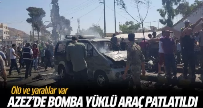 Azez'de Bomba Yüklü Araç Patlatıldı: Ölü ve Yaralılar Var