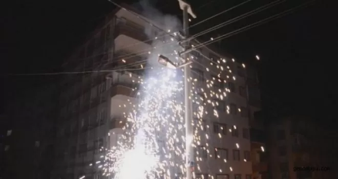 Bafra'da alev alan elektrik telleri can alıyordu