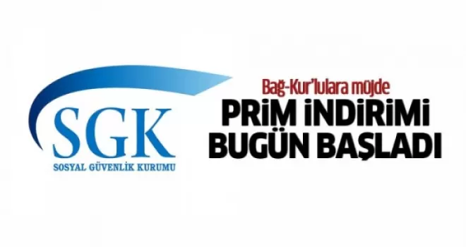 Bağ-Kur'luya prim indirimi bugün başladı!