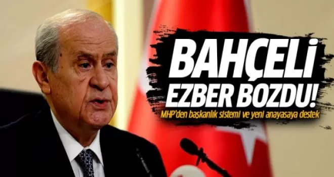 Bahçeli'den başkanlık sistemi ve yeni anayasaya destek