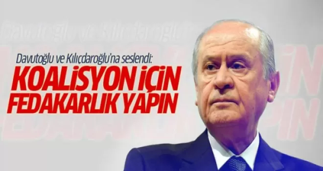 Bahçeli'den çağrı: Koalisyon için fedakarlık gösterin