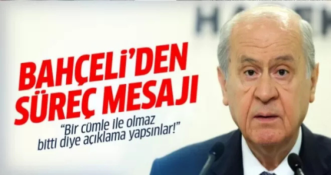 Bahçeli'den çözüm süreci açıklaması