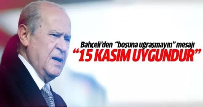 Bahçeli: Eğer hükümet krizi yaşanırsa millete başvururuz