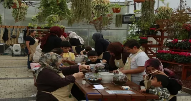 Bahçem Çayırova’da teraryum atölyesi