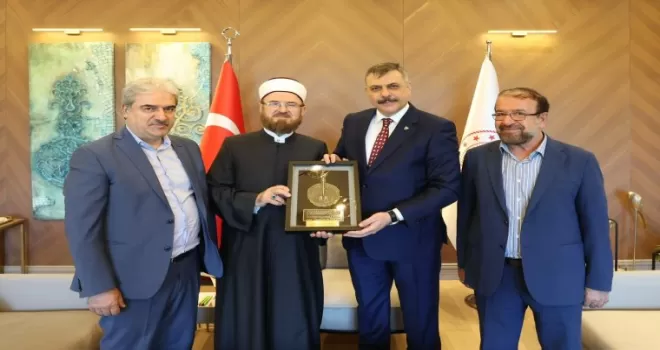 Bakan Çiftçi, Dünya Müslüman Âlimler Birliği Başkanı Karadaği’yi ağırladı