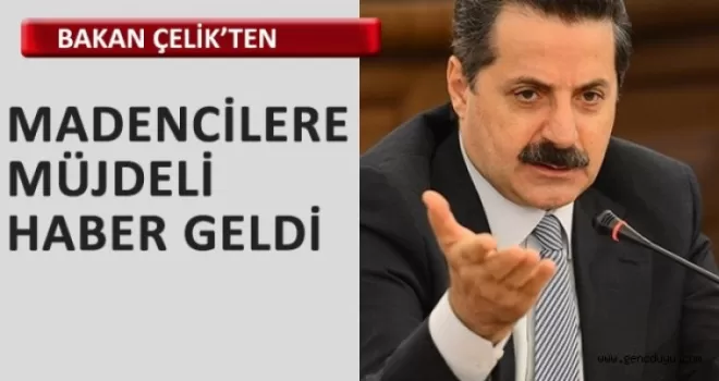 Bakan'dan madencilere müjdeli haber!  