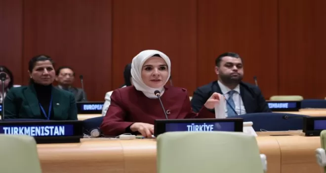 Bakan Göktaş BM’de konuştu: Kadınlar ve çocuklar için derin endişe duyuyoruz