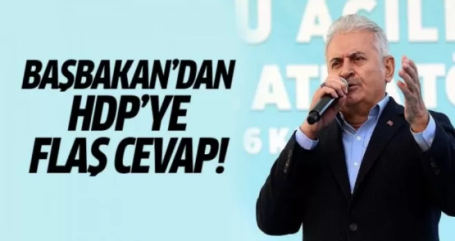 Başbakan'dan HDP'nin Meclis kararına cevap!