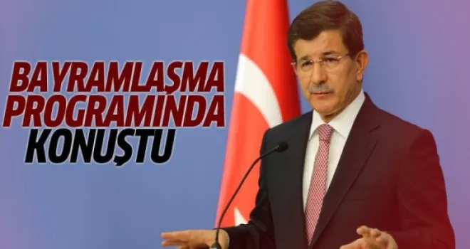 Başbakan Davutoğlu bayramlaşma programında konuşuyor