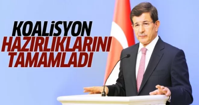 Başbakan Davutoğlu koalisyon için hazırlıklarını tamamladı