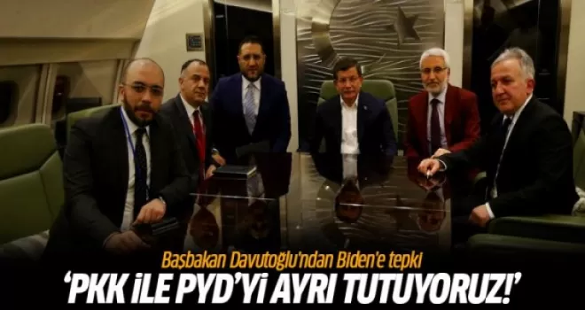 Başbakan Davutoğlu'ndan Biden'e tepki