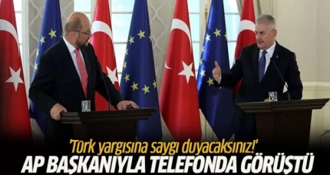 Başbakan Yıldırım AP Başkanı'yla telefonda görüştü